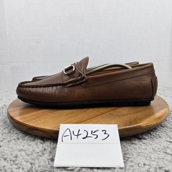 Allen Edmonds Mens 8.5D Sebastian Brown Leather Business Driving Horsebit Loafer